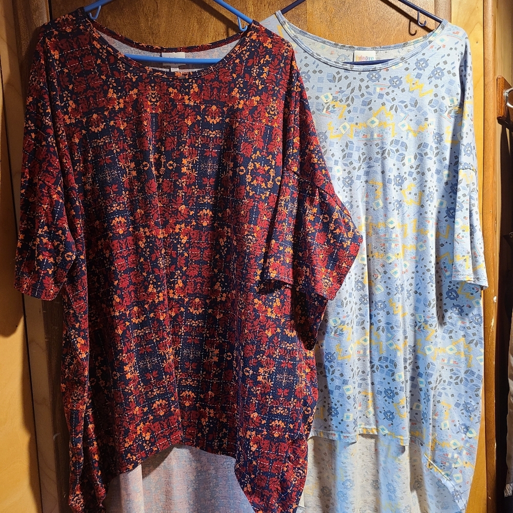 2 Lularoe Irma high to low tunics